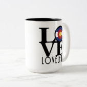 LIEBE Loveland Colorado 15o Zweifarbige Tasse (VorderseiteRechts)