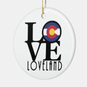 LIEBE Loveland Colorado Keramik Ornament (Links)