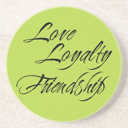 Liebe Loyalität Freundschaft Braut Gunst zu bevorz Untersetzer (Vorne)