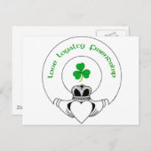 Liebe, Loyalität, Freundschaft Claddah Postkarte (Vorne/Hinten)