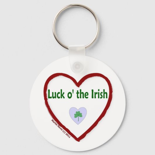 Liebe Luck o's Irish Schlüsselanhänger (Vorderseite)