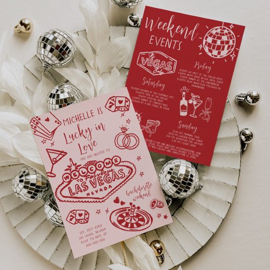 Liebe Lucky Bachelorette Wochenende Party Einladung