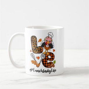 Liebe Lunch Lady Leopard Kürbis Truthahn Herbst Da Kaffeetasse