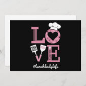 Liebe Lunch Lady Life Funny Valentinstag Geschenke Einladung (Vorne/Hinten)