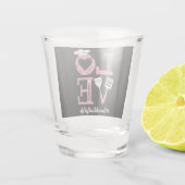 Liebe Lunch Lady Life Funny Valentinstag Geschenke Schnapsglas (Rückseite)