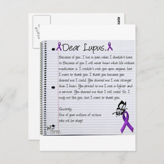 Liebe Lupus. Postkarte (Vorne/Hinten)