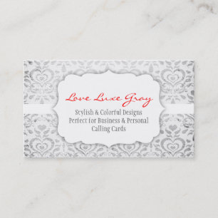 Liebe Luxe graues Bizcard Visitenkarte