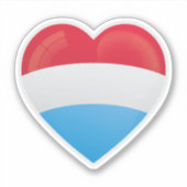 Liebe Luxemburg Aufkleber (Vorderseite)
