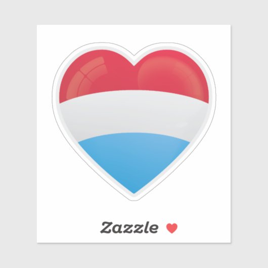 Liebe Luxemburg Aufkleber (Blatt)
