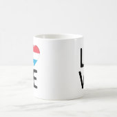 Liebe - Luxemburger Flagge Kaffeetasse (Mittel)