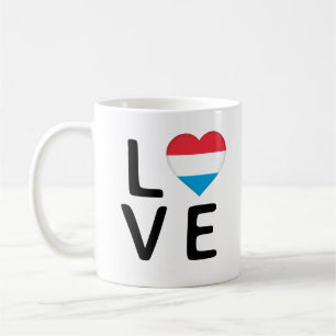 Liebe - Luxemburger Flagge Kaffeetasse