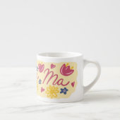 Liebe Ma Blumen-Tasse – Muttertagsgeschenk Espressotasse (Rechts)