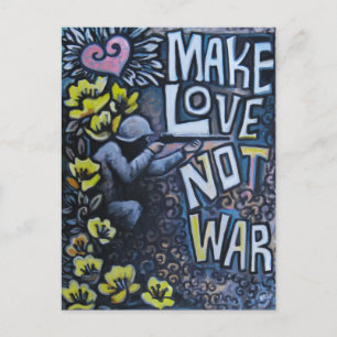 Liebe machen, nicht Krieg: Propaganda Postcard Postkarte