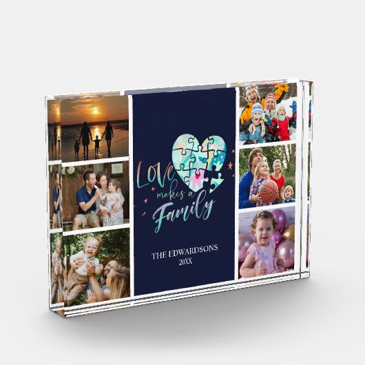 Liebe macht aus Familienklammern Fotoblock (Links)