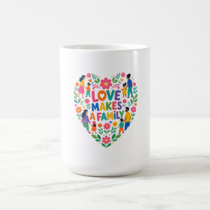 Liebe Macht Ein Familien-Blumen-Herz-Shirt Kaffeetasse