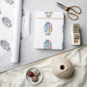 Liebe Macht Ein Familien-Geschenk, Einzugsgeschenk Geschenkpapier