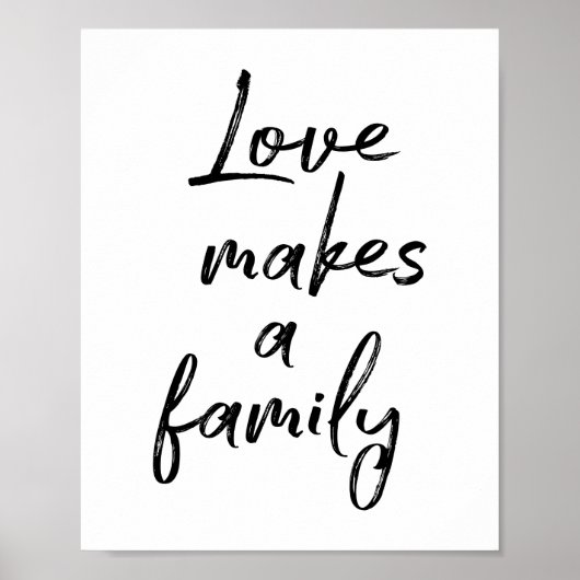 Liebe macht ein Familienposter Poster (Vorne)