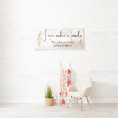 "Liebe macht eine Familie" Adoption Dusche Groß Banner (Insitu)