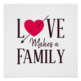 Liebe macht eine Familie - Adoption Geschenk Poster