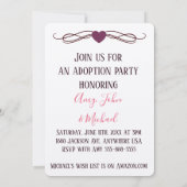 Liebe macht eine Familie - Adoptions-Mitteilungen Einladung (Rückseite)