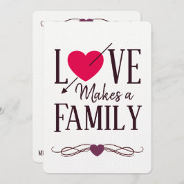 Liebe macht eine Familie - Adoptions-Mitteilungen Einladung