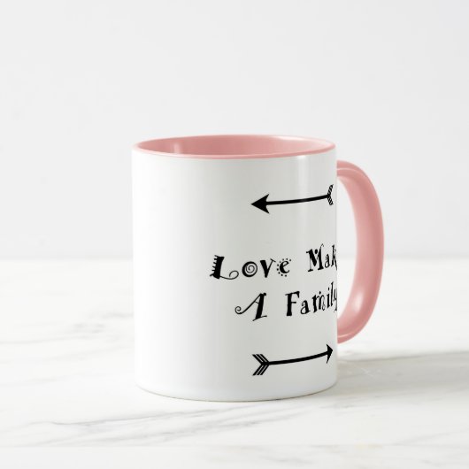 Liebe macht eine Familie - die Parenting Pflege Tasse (VorderseiteRechts)