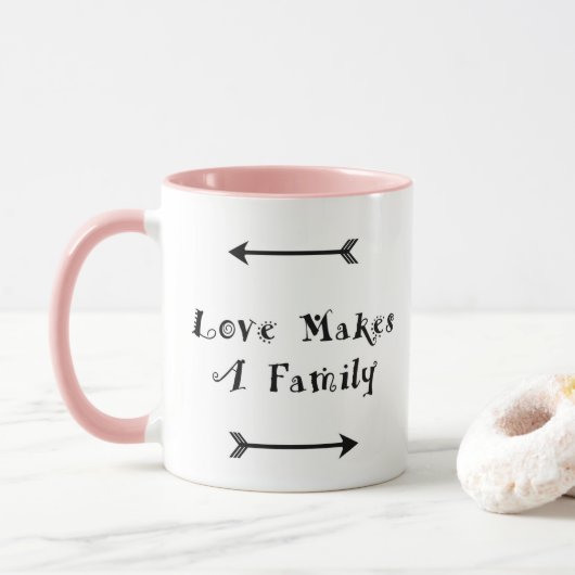 Liebe macht eine Familie - die Parenting Pflege Tasse (Mit Donut)