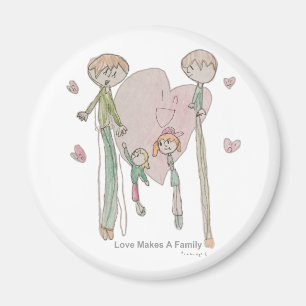 Liebe macht eine Familie durch Annika--Magneten Magnet