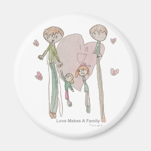 Liebe macht eine Familie von Annika - Magnete Magnet (Vorne)