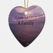 Liebe macht eine Familien-Adoption - Keramikornament (Links)