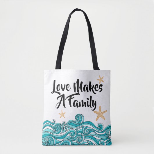 Liebe macht eine Familien-Adoption - Tasche (Vorderseite)