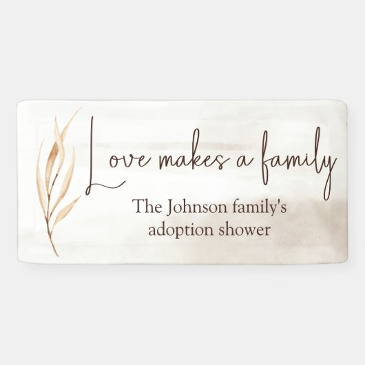 "Liebe macht Familie" Adoption Dusche Banner (Horizontal)