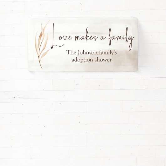 "Liebe macht Familie" Adoption Dusche Banner (InSitu)
