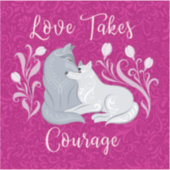 Liebe macht Mut Aufkleber (Vorderseite)