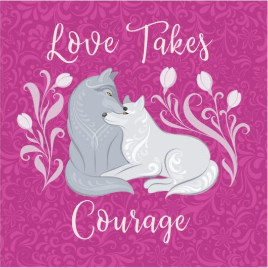 Liebe macht Mut Aufkleber (Vorderseite)