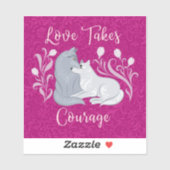 Liebe macht Mut Aufkleber (Blatt)