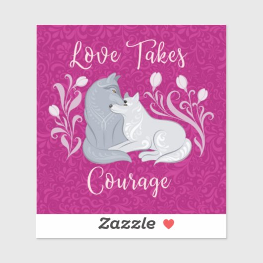 Liebe macht Mut Aufkleber (Blatt)