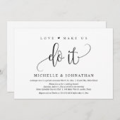 Liebe macht uns dazu, Hochzeitfeier Einladung (Vorne/Hinten)