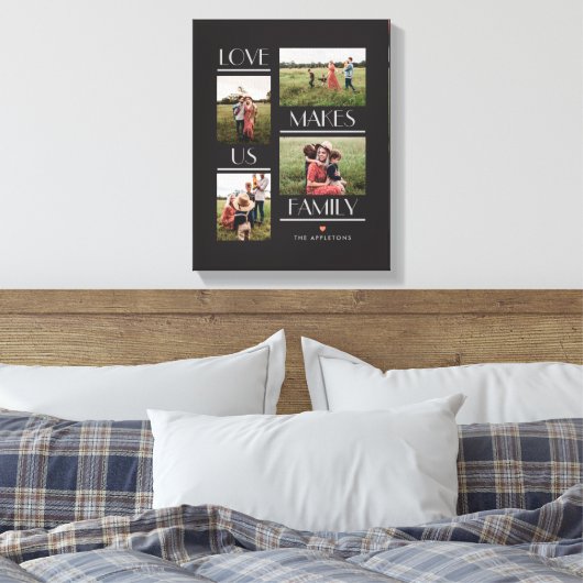 Liebe macht uns zu einer farbenfrohen Leinwand, di Leinwanddruck (Insitu (Schlafzimmer))