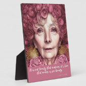 Liebe macht uns zu sehen Beauty Quote Tabletop Fotoplatte (Seite)