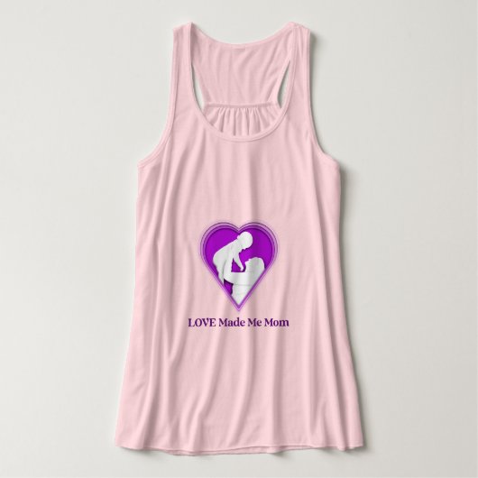 Liebe machte mich zur Mama Adoptivmutter Tank Top (Design Vorderseite)