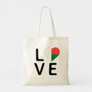 Liebe - Madagaskar-Flagge Tragetasche