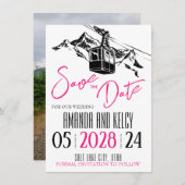 Liebe Magenta Save The Date (Vorne/Hinten)