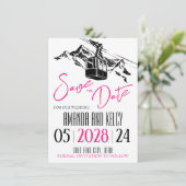 Liebe Magenta Save The Date (Stehend Vorderseite)