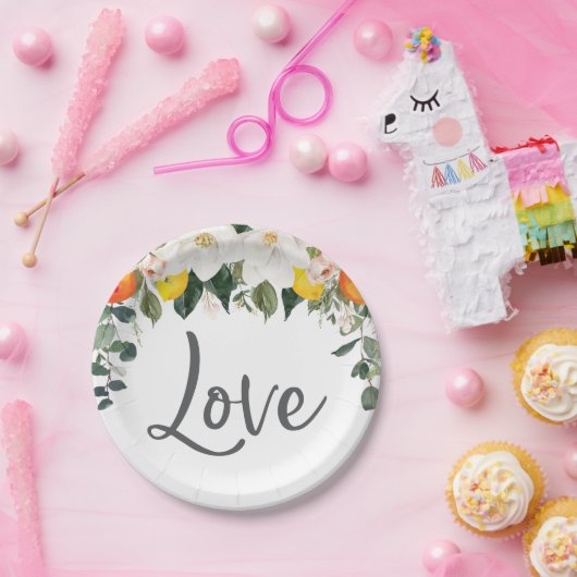Liebe Magnolia Citrus Papier Teller (Party)