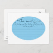 Liebe Mail Carrier lustiger Witz Postkarte (Vorne/Hinten)