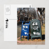 Liebe Mailboxen : Herzlich willkommen Postkarte (Vorne/Hinten)