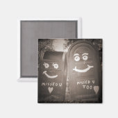 Liebe-Mailboxen: Ich habe Sie vermisst Magnet (Vorderseite/Rückseite)