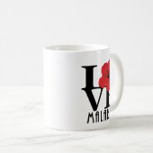 LIEBE Malabar 11oz Roter Hibiskus Kaffeetasse (VorderseiteRechts)
