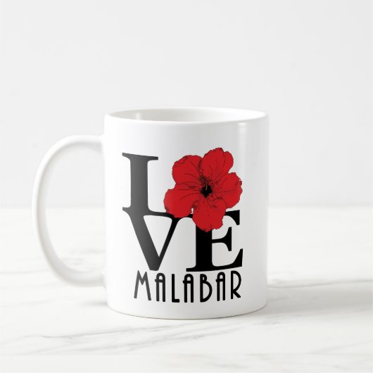 LIEBE Malabar 11oz Roter Hibiskus Kaffeetasse (Links)